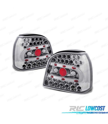 FEUX ARRIÈRE POUR VOLKSWAGEN VW GOLF 3 91-97 LED CHROMÉ