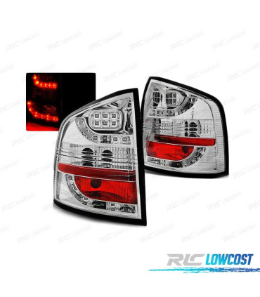 FEUX ARRIÈRE POUR SKODA OCTAVIA II KOMBI 04-12 LED CHROMÉ