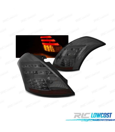 FEUX ARRIÈRE LED SUZUKI SWIFT 10-17 BAR LTI NOIR FUMÉ