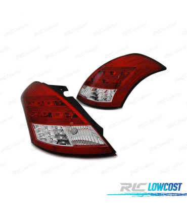 FEUX ARRIÈRE POUR SUZUKI SWIFT 10-17 LED BAR ROUGE BLANC