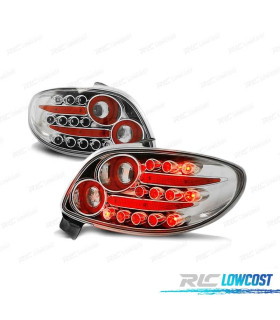 FEUX ARRIÈRE PEUGEOT 206 98-09 LED CHROMÉ