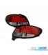 FEUX ARRIÈRE LED PEUGEOT 206 98-09 ROUGE TRANSPARENT