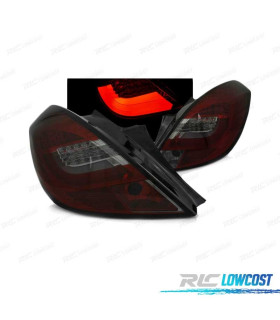 FEUX ARRIÈRE POUR OPEL CORSA D 3P 06-14 LED BAR ROUGE FUMÉ