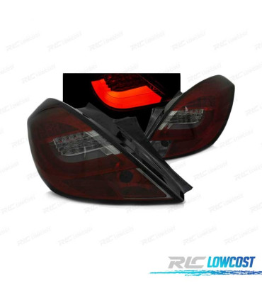 FEUX ARRIÈRE OPEL CORSA D 06-14 LED BAR ROUGE FUMÉ