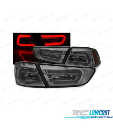 FEUX ARRIÈRE MITSUBISHI LANCER 8 BERLINE 08-11 LED BAR FUMÉ