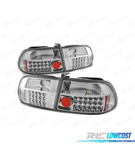 FEUX ARRIÈRE POUR HONDA CIVIC 91-95 2D 4D LED CHROMÉ