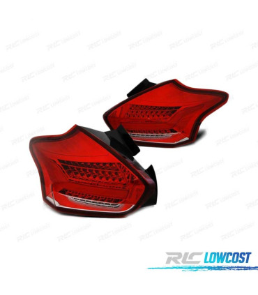 FEUX ARRIÈRE POUR FORD FOCUS 3 HATCHBACK 15-18 CLIGNOTANT LED DYNAMIQUE LED BAR