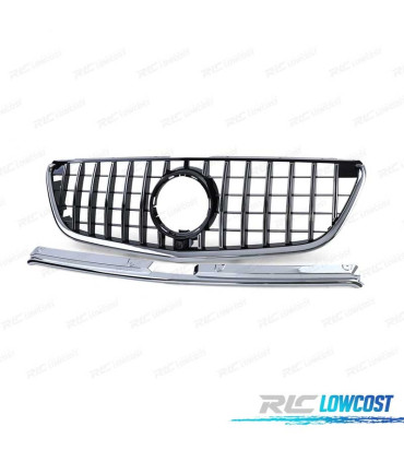 CALANDRE MERCEDES CLASSE V W447 14-19 LOOK AMG NOIR CHROMÉ
