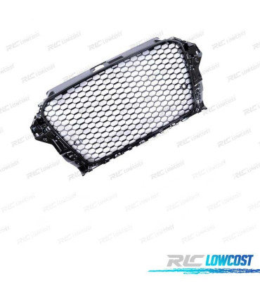 CALANDRE AUDI A3 8V 12-16 LOOK S3 NOIR BRILLANT PDC