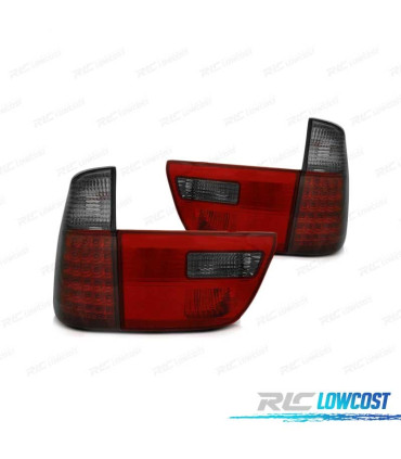 FEUX ARRIÈRE POUR BMW X5 E53 99-06 LED ROUGE FUMÉ