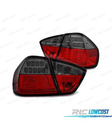 FEUX ARRIÈRE POUR BMW E90 05-08 LED ROUGE FUMÉ