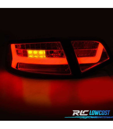 FEUX ARRIÈRE POUR AUDI A6 08-11 BERLINE LED NOIR FUMÉ + CLIGNOTANT DYNAMIQUE