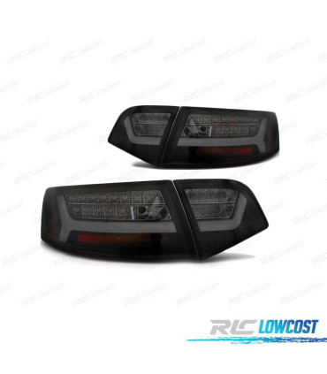 FEUX ARRIÈRE POUR AUDI A6 08-11 BERLINE LED NOIR FUMÉ + CLIGNOTANT DYNAMIQUE