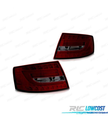 FEUX ARRIÈRE LED AUDI A6 C6 BERLINE 04-08 ROUGE FUMÉ