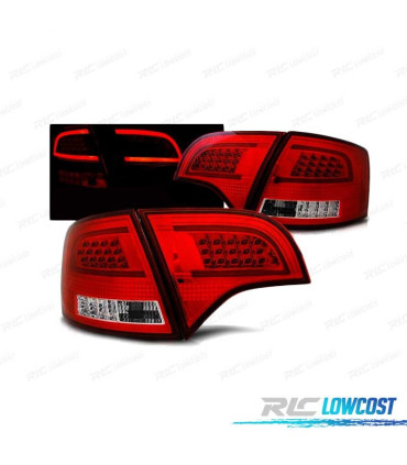FEUX ARRIÈRE POUR AUDI A4 B7 04-08 AVANT LED BAR ROUGE BLANC