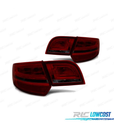 FEUX ARRIÈRE AUDI A3 8P SPORTBACK 04-08 LED ROUGE FUMÉ