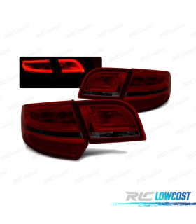 FEUX ARRIÈRE AUDI A3 8P SPORTBACK 04-08 LED ROUGE FUMÉ