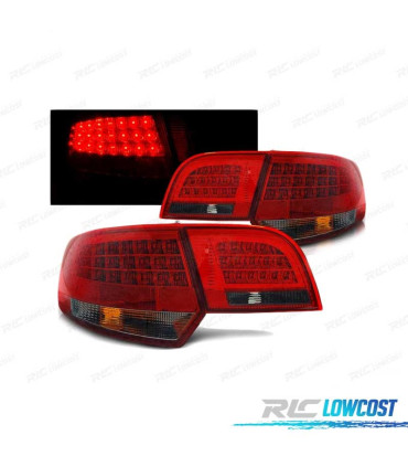 FEUX ARRIÈRE AUDI A3 8P 04-08 SPORTBACK LED ROUGE FUMÉ