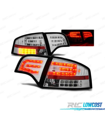 FEUX ARRIÈRE AUDI A4 B7 04-08 BERLINE 04-08 LED CHROMÉ