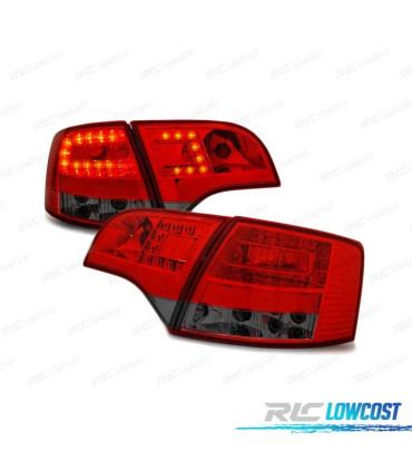 FEUX ARRIÈRE POUR AUDI A4 B7 AVANT 04-08 LED ROUGE FUMÉ