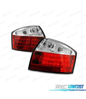 FEUX ARRIÈRE POUR AUDI A4 00-04 LED ROUGE BLANC