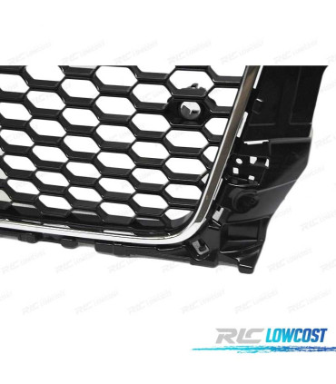 CALANDRE AUDI A3 8V 12-16 LOOK RS3 NOIR CHROMÉ PDC