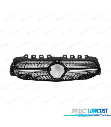 CALANDRE MERCEDES CLASSE A W177 V177 18- LOOK AMG A35 DIAMOND NOIR CAMÉRA