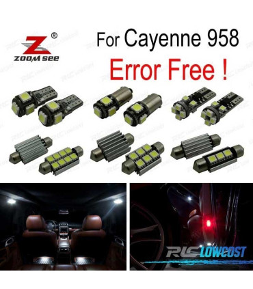 KIT 19 AMPOULES LED INTÉRIEUR POUR PORSCHE CAYENNE 958 11-