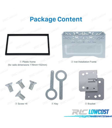 MARCO PARA INSTALACIÓN RADIO DVD 2DIN CON MARCO