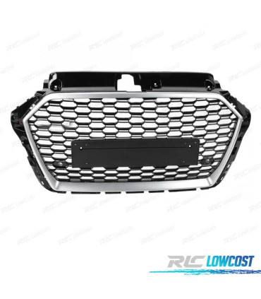 CALANDRE AUDI A3 8V 16-20 LOOK RS3 NOIR ARGENT