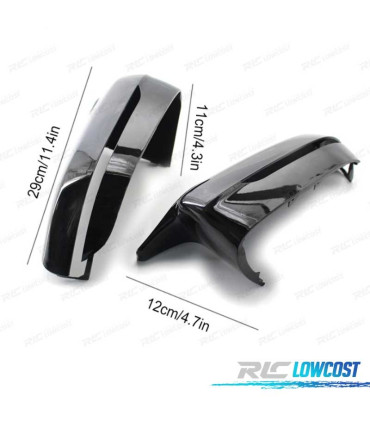 COQUES RÉTROVISEURS BMW G30 G31 G11 G12 15- LOOK M NOIR BRILLANT
