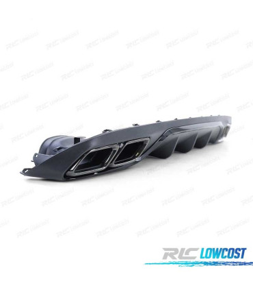 DIFFUSEUR MERCEDES C238 17-19 AMG LOOK E63 NOIR + SORTIES D'ÉCHAPPEMENT NOIR BRILLANT