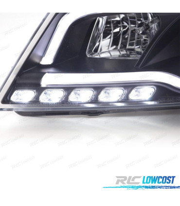 PHARES AUDI A3 8P 08-12 FEUX DIURNES TUBE LIGHT FOND NOIR
