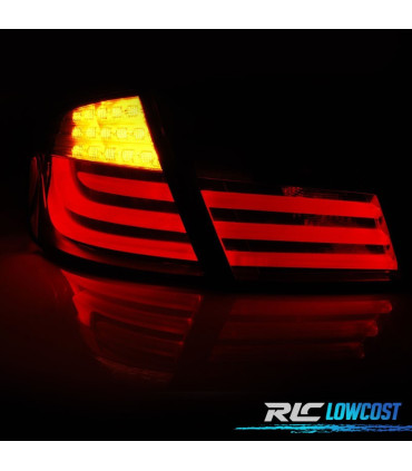 FEUX ARRIÈRE POUR BMW SÉRIE 5 F10 10- LIGHT BAR FOND ROUGE