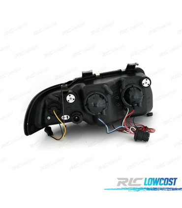 PHARES AUDI A4 B5 94-99 ANGEL EYES CCFL FOND NOIR