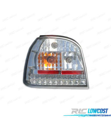 FEUX ARRIÈRE VOLKSWAGEN VW GOLF MK3 91-97 LED FOND CHROMÉ