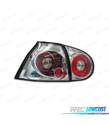 FEUX ARRIÈRE POUR VOLKSWAGEN VW GOLF MK5 03-08 LOOK LEXUS FOND CHROMÉ