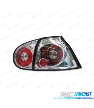 FEUX ARRIÈRE POUR VOLKSWAGEN VW GOLF MK5 03-08 LOOK LEXUS FOND CHROMÉ