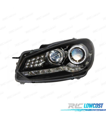 PHARES VOLKSWAGEN VW GOLF 6 09-13 LED NOIR