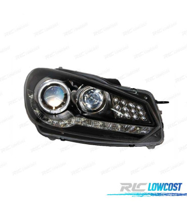 PHARES VOLKSWAGEN VW GOLF 6 09-13 LED NOIR