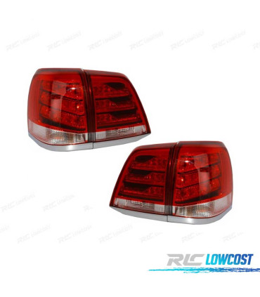 FEUX ARRIÈRE LED TOYOTA LAND CRUISER FJ200 07-08 ROUGE FONCÉ
