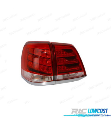 FEUX ARRIÈRE LED TOYOTA LAND CRUISER FJ200 07-08 ROUGE FONCÉ