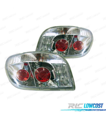 FEUX ARRIÈRE TOYOTA YARIS 95-05  FOND CHROMÉ