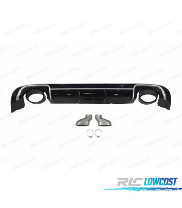 DIFFUSEUR AUDI A3 V8 SEDAN LOOK RS3 13-15 + EMBOUTS D´ÉCHAPPEMENT