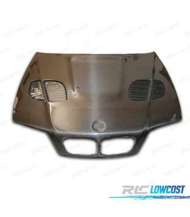 CAPOT BMW E46 LOOK M3 GTR 98-01 CARBONE