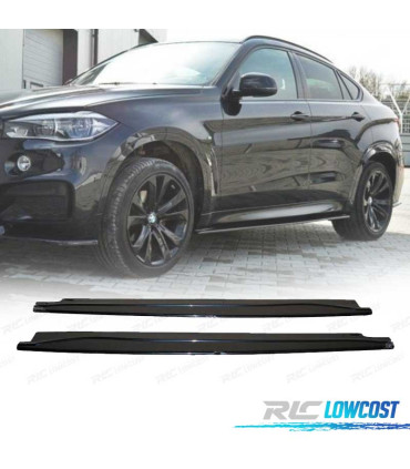 RAJOUTS BAS DE CAISSE BMW X6 F16 LOOK M NOIR BRILLANT