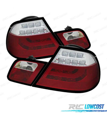 FEUX ARRIÈRE BMW E46 2P 03-05 LED LOOK CARDNA ROUGE FONCÉ