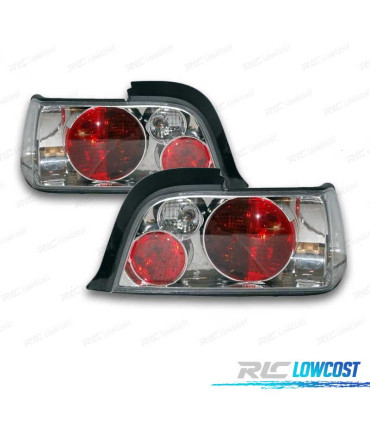 FEUX ARRIÈRE BMW E36 COUPÉ LED LOOK LEXUS FOND CHROMÉ